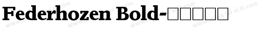 Federhozen Bold字体转换